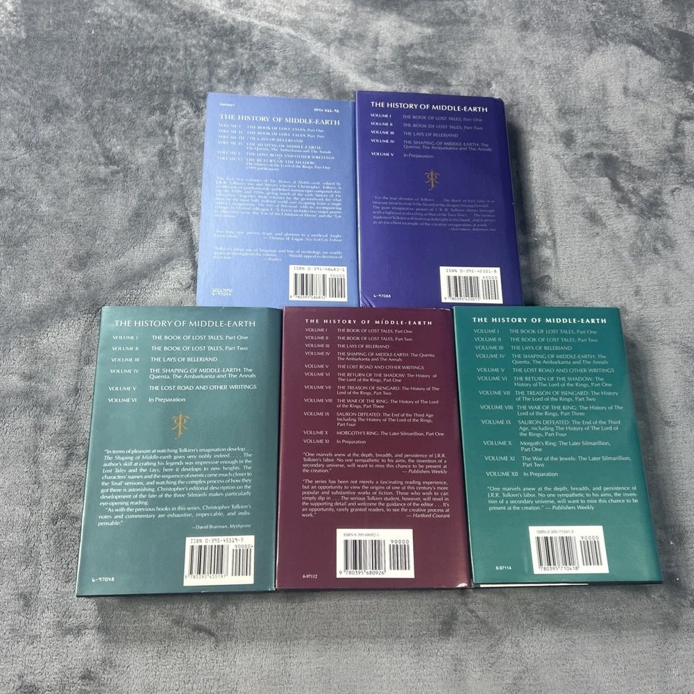 J. R. R. Tolkien The Lost Road Middle-Earth Lost Tales Book Lot of 5‎ HC/PB DJ